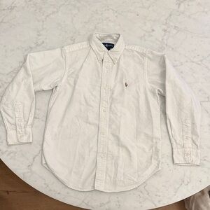 Ralph Lauren White Casual Button Down Shirt